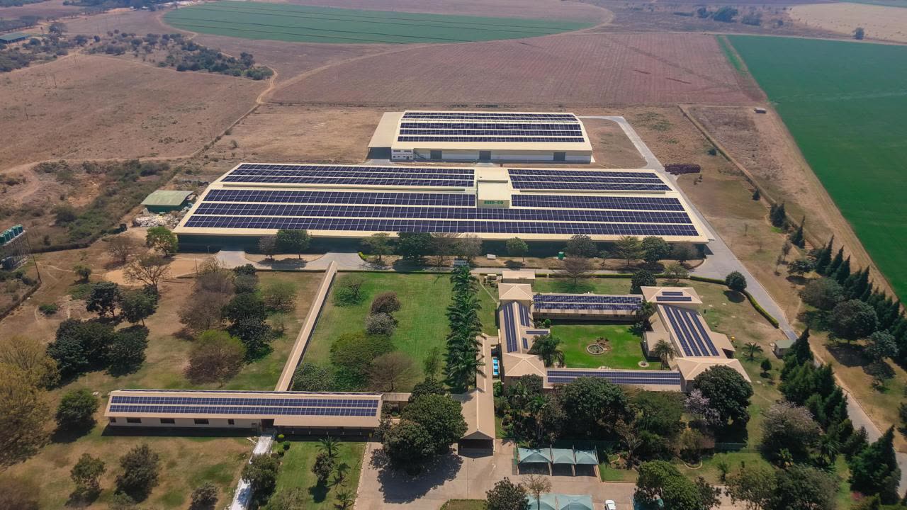 Warehouse rooftop solar array